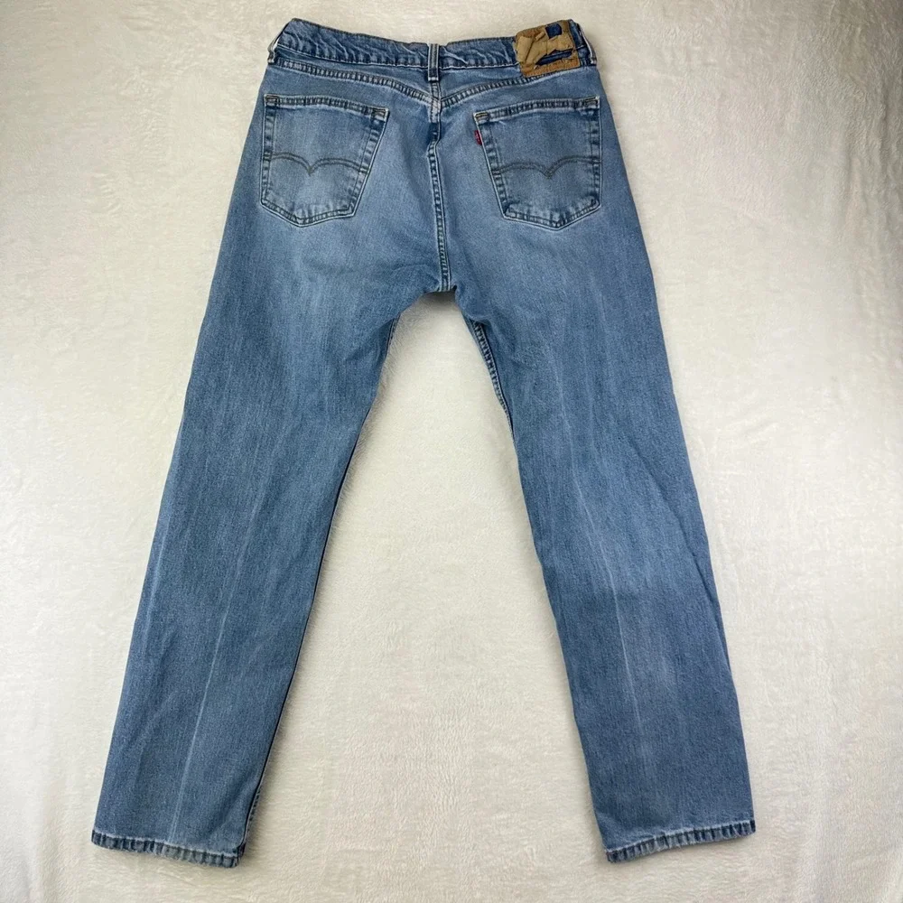 Levi's Jeans Mens 505 Regular Fit W34 L32 Blue Straight Leg Denim Cotton‎